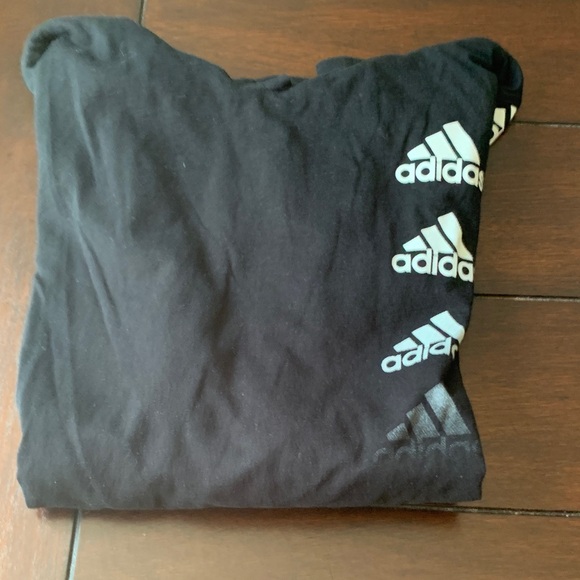 Adidas Black Hoodie with White Logos - Picture 5 of 5